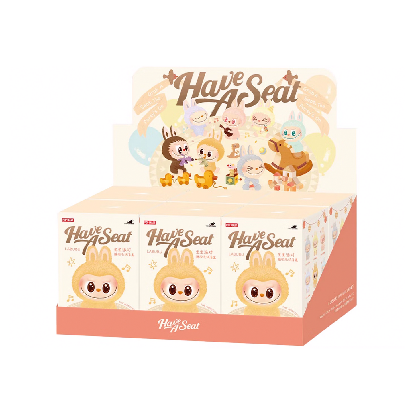 Pop Mart Labubu The Monsters Have a Seat Vinyl Plush Sealed Case (6 Blind Boxes)